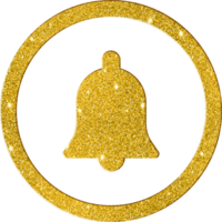 d'or briller notification cloche icône png