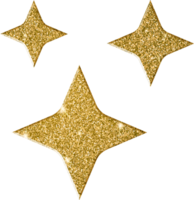 Sparkling Gold Star Cluster Design png