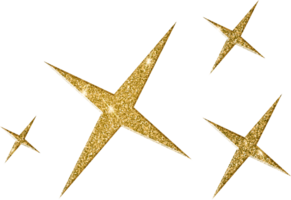 Opulent Gold Star Sparkles png