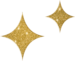 Twinkle Gold Star Cluster Graphic png