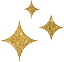 festivo oro estrella Brillantina conjunto png