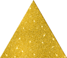 Triangle en haut forme or briller 3d prime élégant pétillant décoratif lustré élégant de base formes png