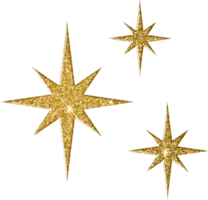 Glamorous Gold Star Pattern Illustration png