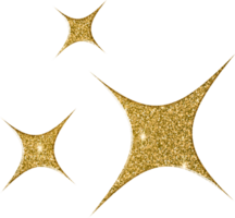 Brilliant Gold Glitter Star Shapes png