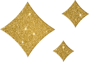 Gold Glitter Star Ornament Design png