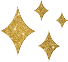 Luxurious Shimmering Star Shapes png