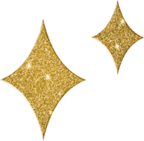 Twinkling Gold Stardust Shapes png