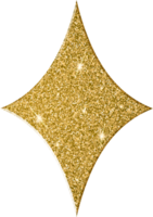 Golden Glitter Star Arrangement png