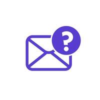 solicitud correo icono en blanco vector