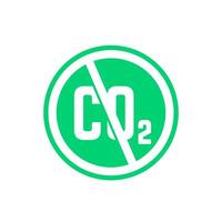 No co2, zero carbon emissions vector icon