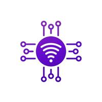Wi-fi connection icon, fast wi-fi network vector