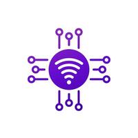 Wi-fi connection icon, fast wi-fi network vector