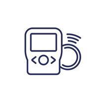 continuous glucose monitoring line icon vector