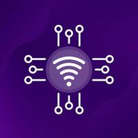 Wi-fi connection icon, fast wi-fi network vector