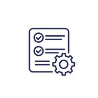 data processing line icon on white vector