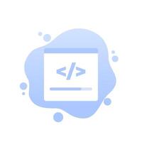 code compilation icon for web and apps vector