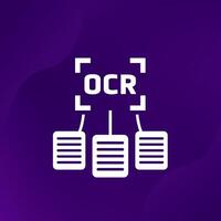 OCR icon for apps and web, Optical character recognition vector