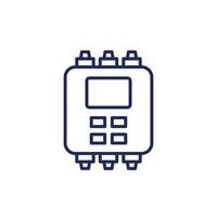 PLC line icon on white, Programmable logic controller vector