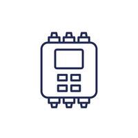 PLC line icon on white, Programmable logic controller vector