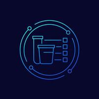 doping test icon, linear design vector