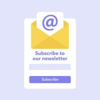 subscribe to newsletter vector design