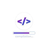 código Compilacion vector icono para web y aplicaciones