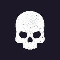 skull on dark, grunge vector illustration