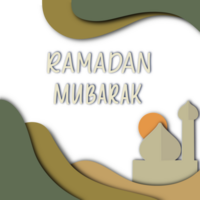 Ramadan layered background with paper cutout style png