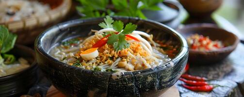 AI generated Sukhothai noodles historic recipe photo