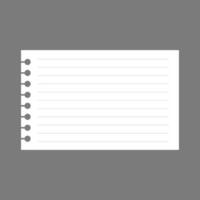 Simple blank white paper note vector