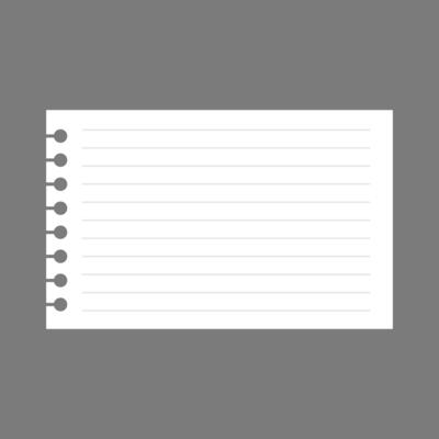 Simple blank white paper note