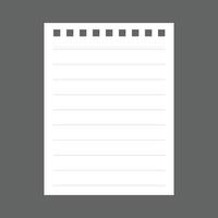 Simple blank white paper note vector