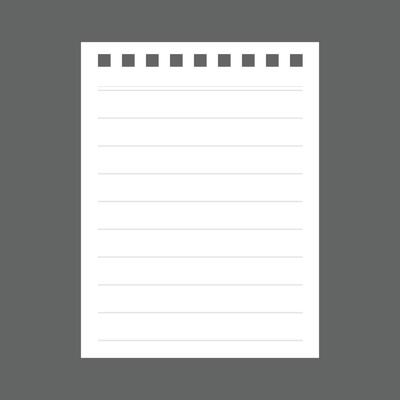 Simple blank white paper note