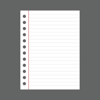Simple blank white paper note