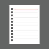 Simple blank white paper note vector