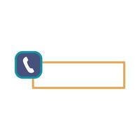 Template for phone number. Contact support vector