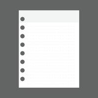 Simple blank white paper note vector