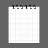 Simple blank white paper note vector