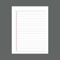 Simple blank white paper note vector