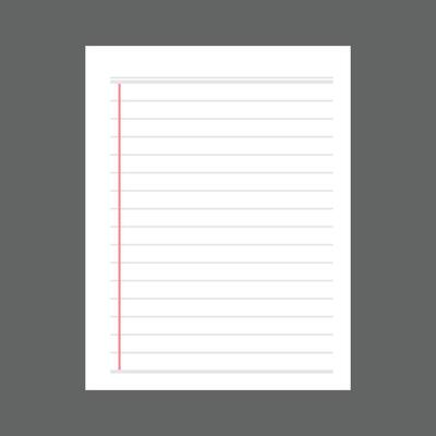 Simple blank white paper note