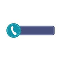 Template for phone number. Contact support vector