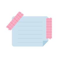 Cute blank reminder paper note vector