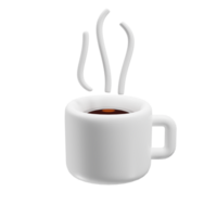 3d renderen koffie mok icoon geschikt voor website ontwerp presentatie png