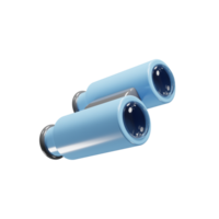 Binocular 3d icon with cartoon style for website design presentation. 3d rendering icon png