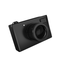 3d illustration of modern camera with black color on 3d rendering png