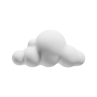 Cloud 3d icon with cartoon style for website design presentation. 3d rendering icon png