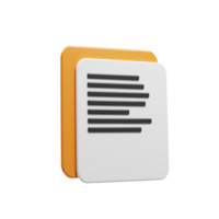 3d paper clipboard icon with cartoon style suitable for website design. 3d rendering icon png