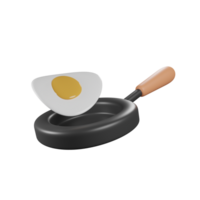 3d illustration de cuisine outil icône avec dessin animé style sur 3d le rendu png