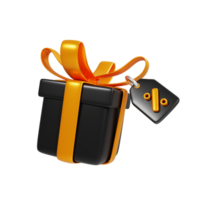 Gift discount icon on 3d rendering. Shopping discount offer icon concept png