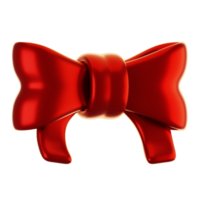 3d rendering christmas icon concept with red ribbon icon png